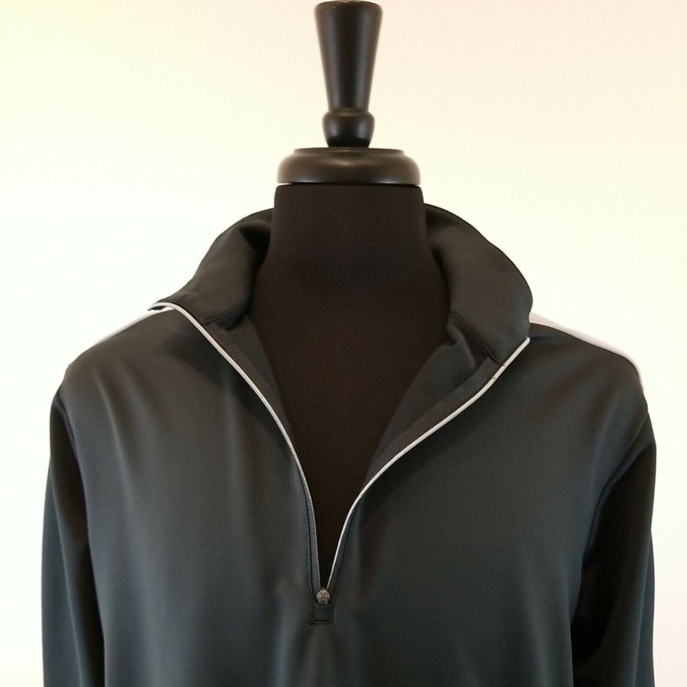 Antigua Long Sleeve Pullover Warm-up Mens Large Poly Spandex Golf Sport Jacket - Picture 4 of 12